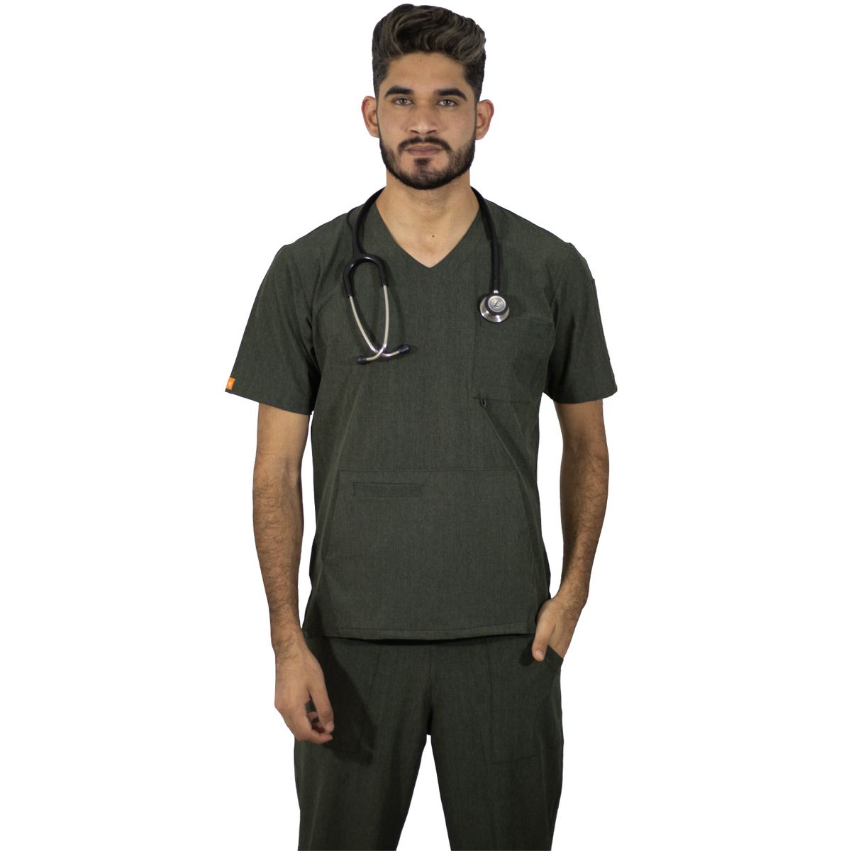 TWELVE - Twelve - conjunto médico scrubJohns - verde militar jaspeado
