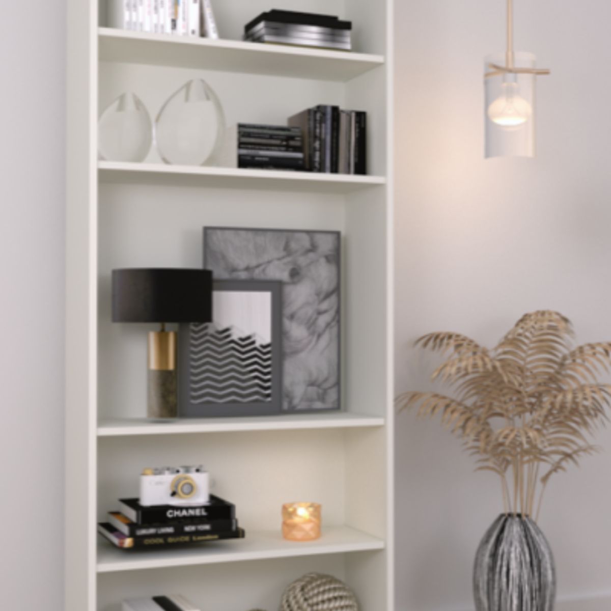 NACION MUEBLES - Librero Alice color Blanco NM