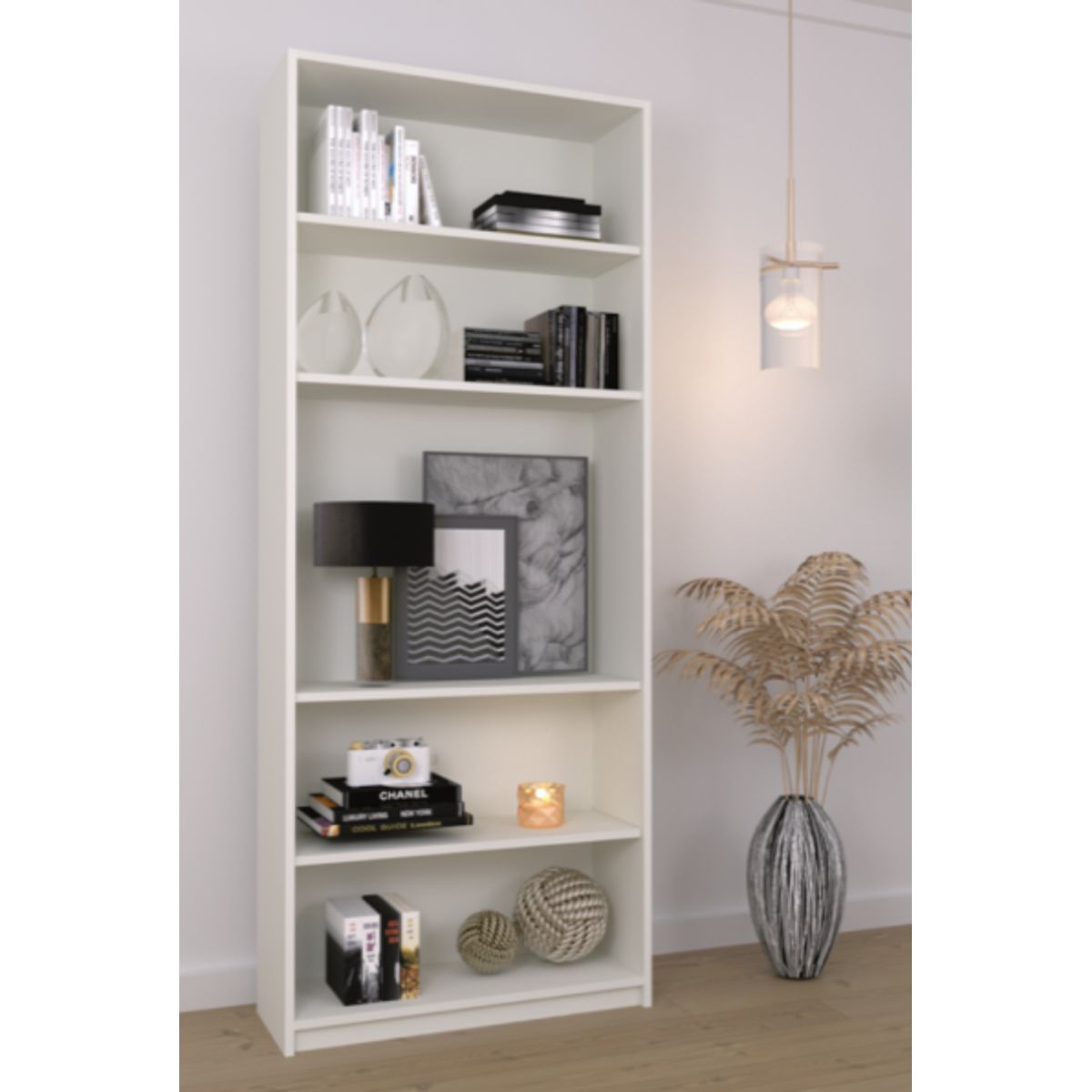 NACION MUEBLES - Librero Alice color Blanco NM