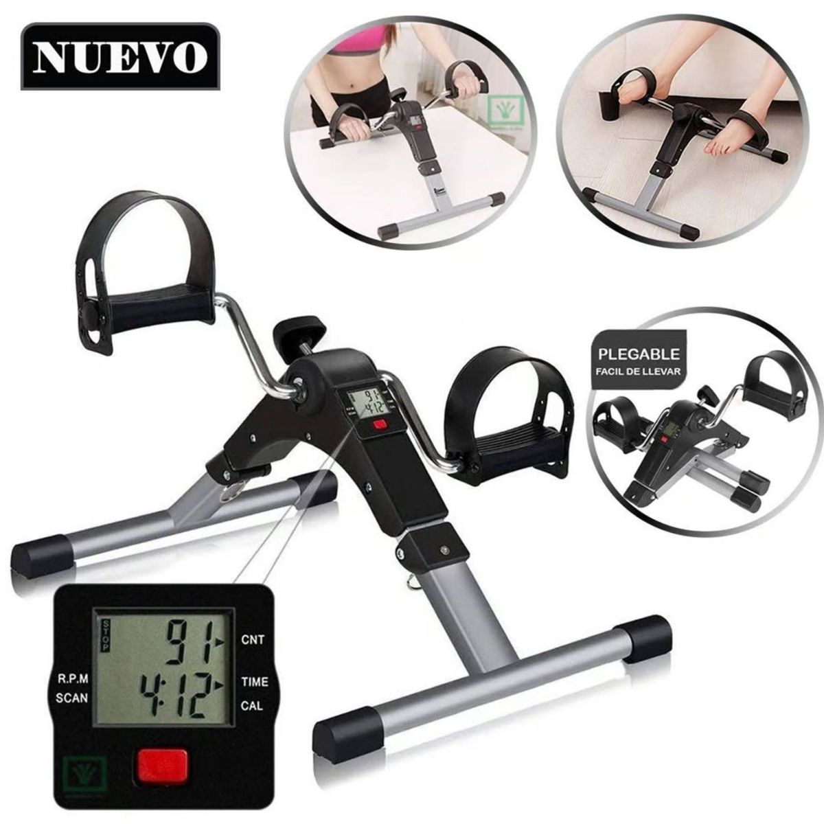 GETHEX - MINI EJERCITADOR DIGITAL DE PEDALES PARA PIERNAS Y BRAZOS