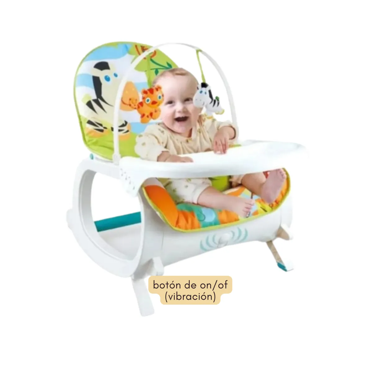 GENERICO - Silla Mecedora Musical Crece Conmigo 3 en 1 - verde