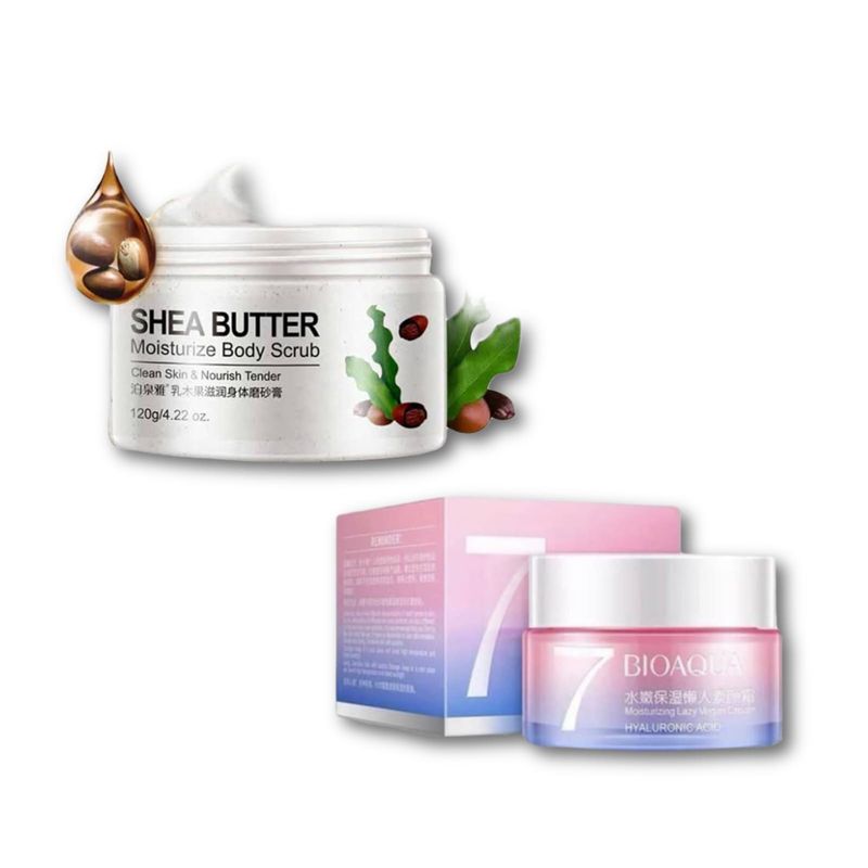 BIOAQUA - Exfoliante de Karite + Crema Hidratante v7