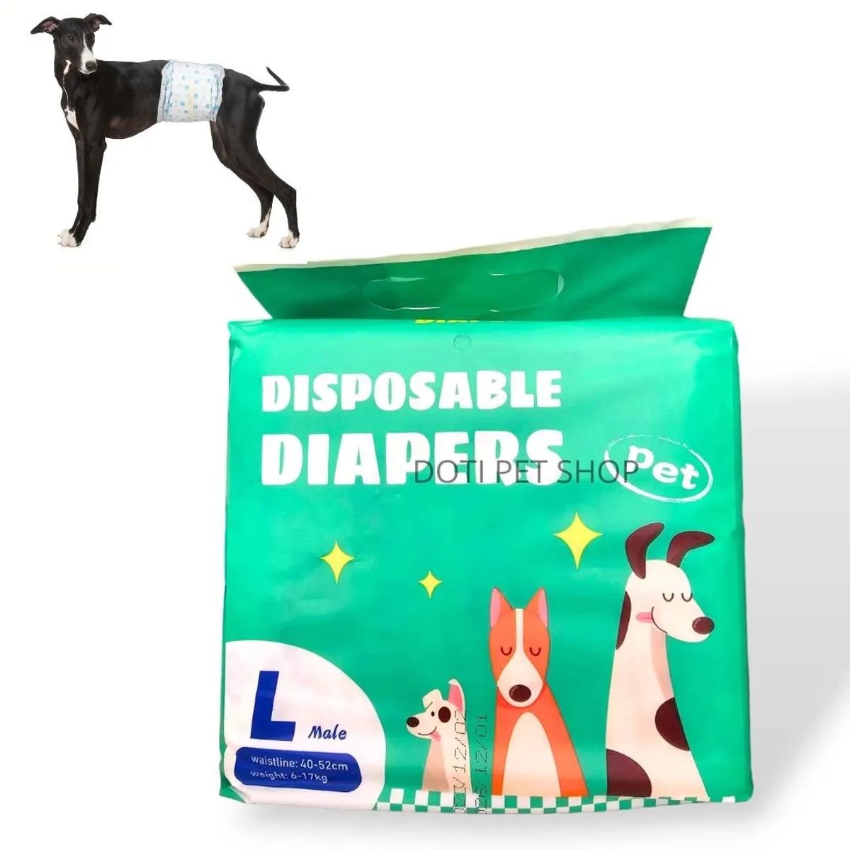 GENERICO - Pañal para perro macho L 40-52