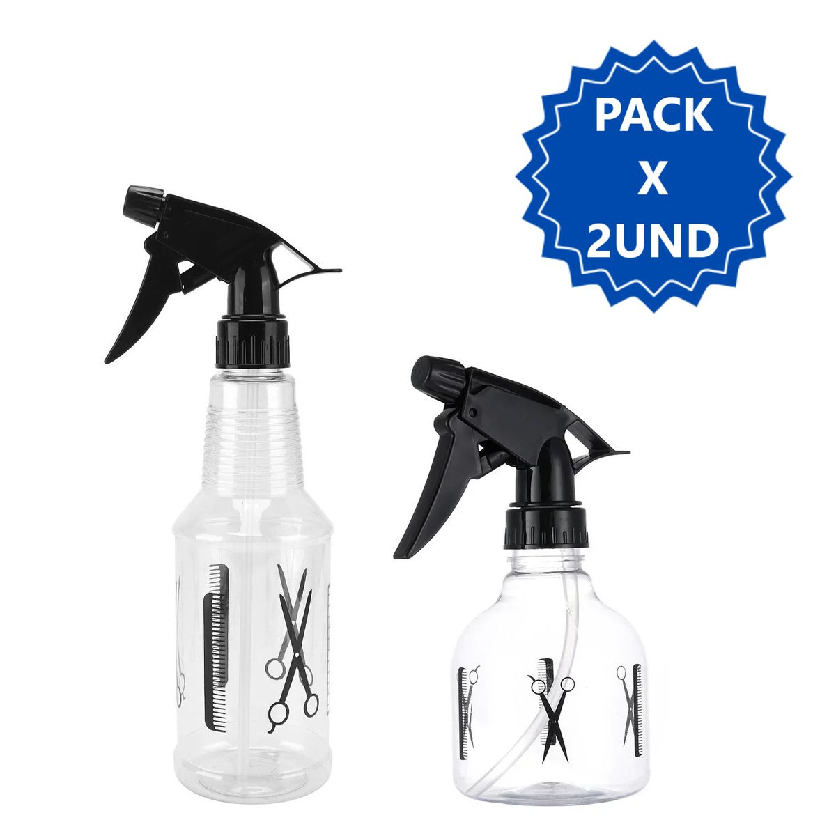 GENERICO - KIT 2 Atomizadores Botellas Spray Multiusos - Grande y pequeño