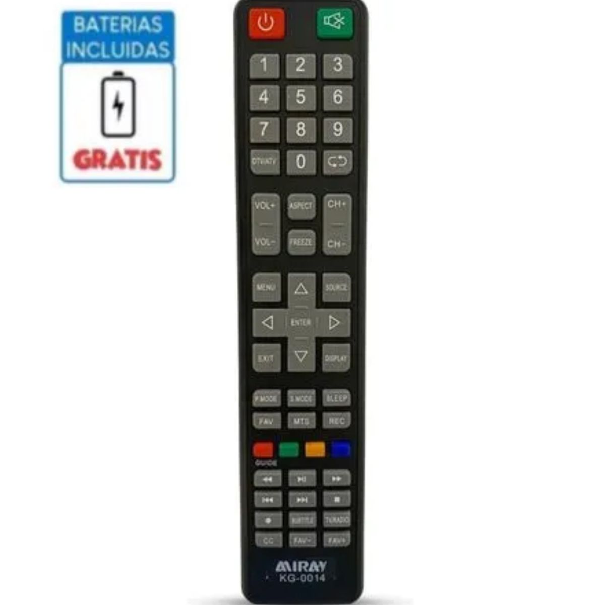 UNIVERSAL - Control Remoto Miray para Smart Tv + Pilas