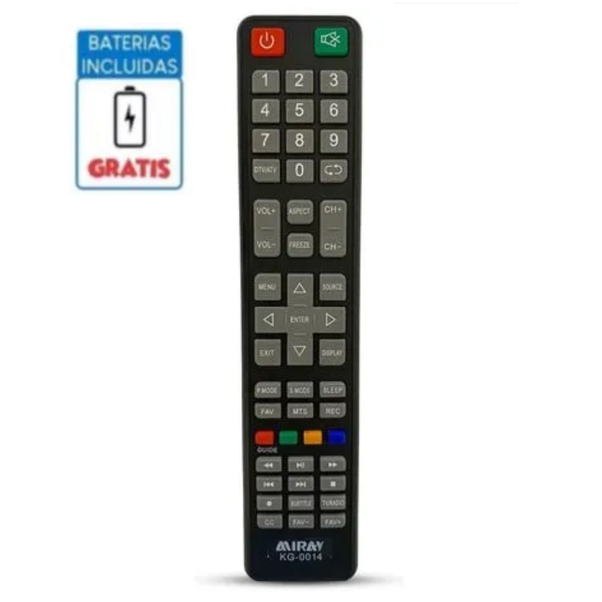 UNIVERSAL - Control Remoto Miray para Smart Tv + Pilas