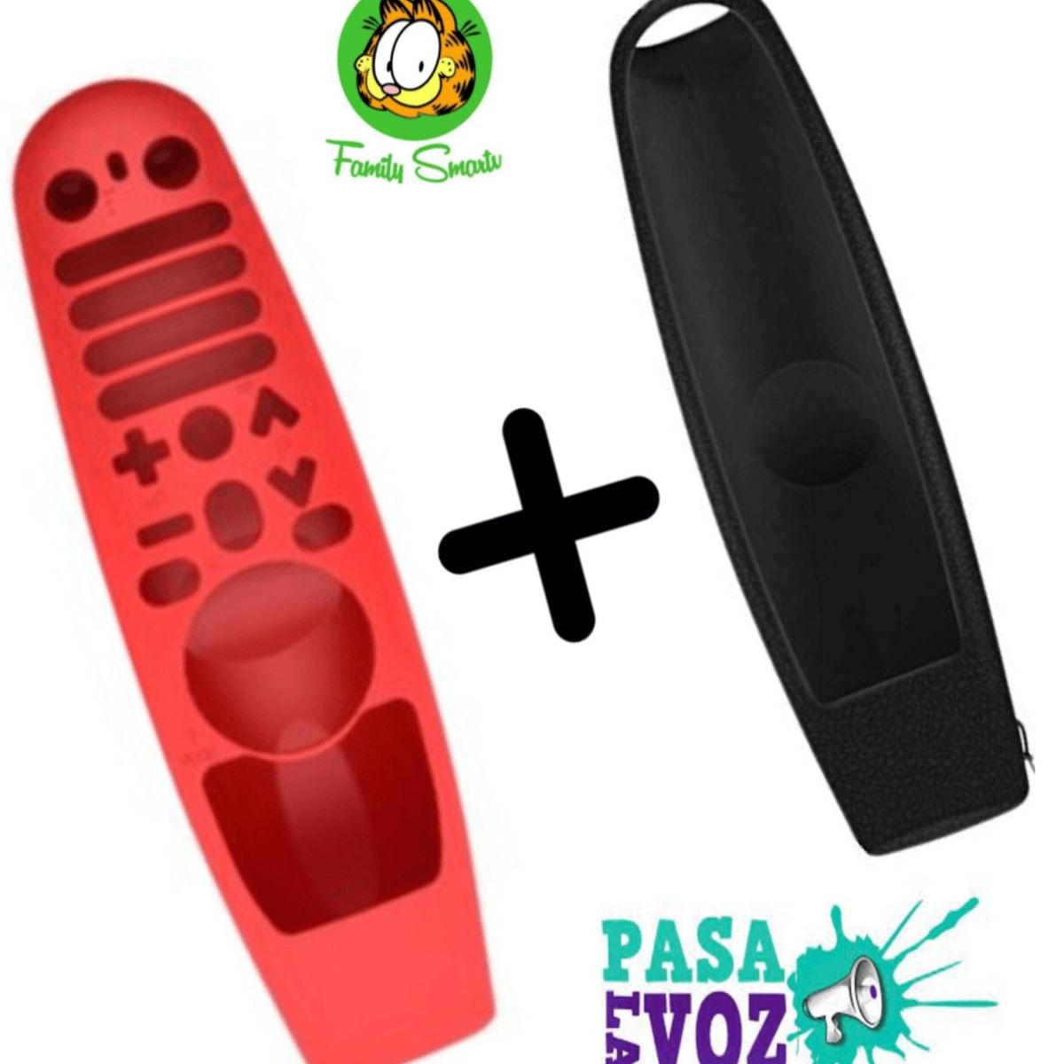 LG - Funda de silicona para Control remoto LG Magic Rojo  funda Negro