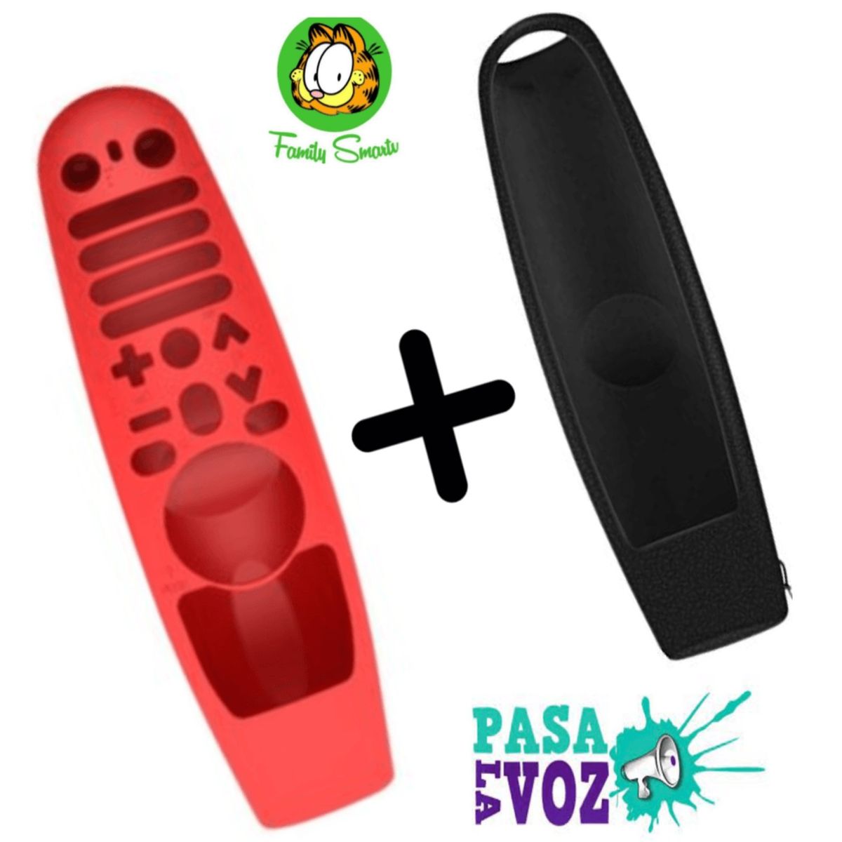 LG - Funda de silicona para Control remoto LG Magic Rojo  funda Negro