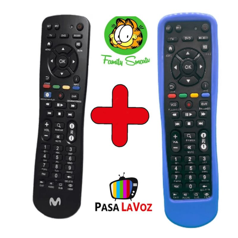 UNIVERSAL - Control Movistar para Decodificador  Funda Azul