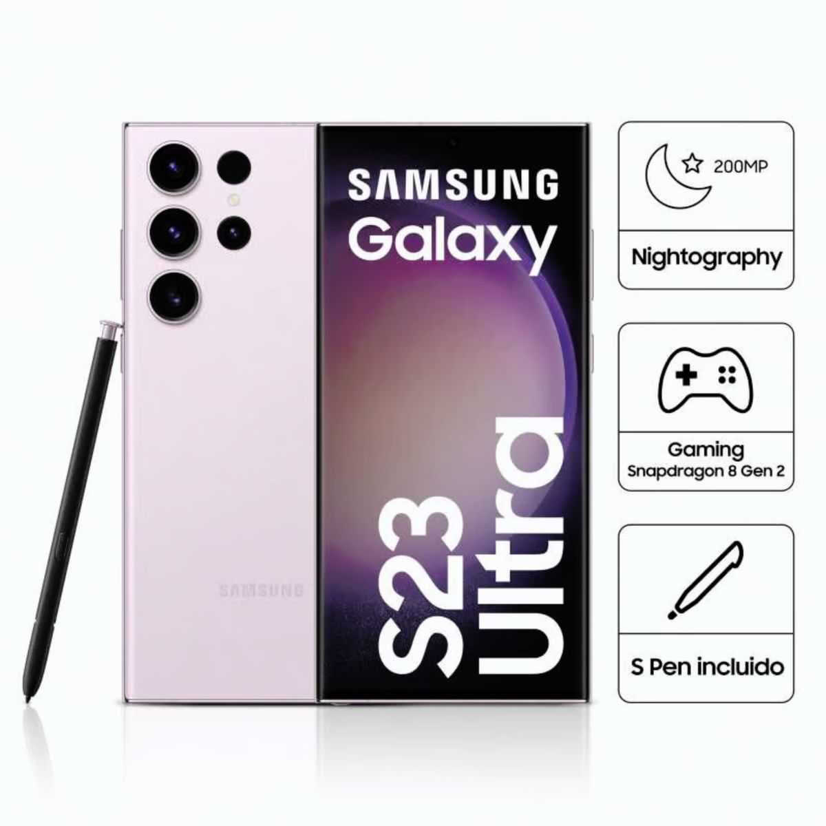 SAMSUNG - SAMSUNG GALAXY S23 ULTRA 8GB RAM 256GB - LAVENDER - OPEN BOX