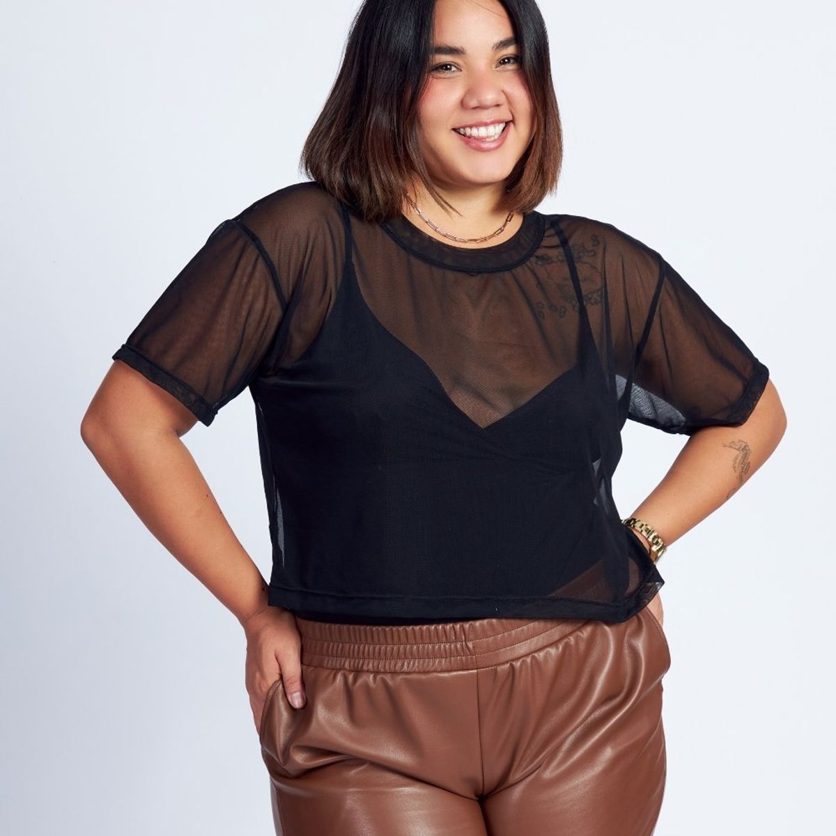 MISS LADY - Top de Tul Araceli - Negro