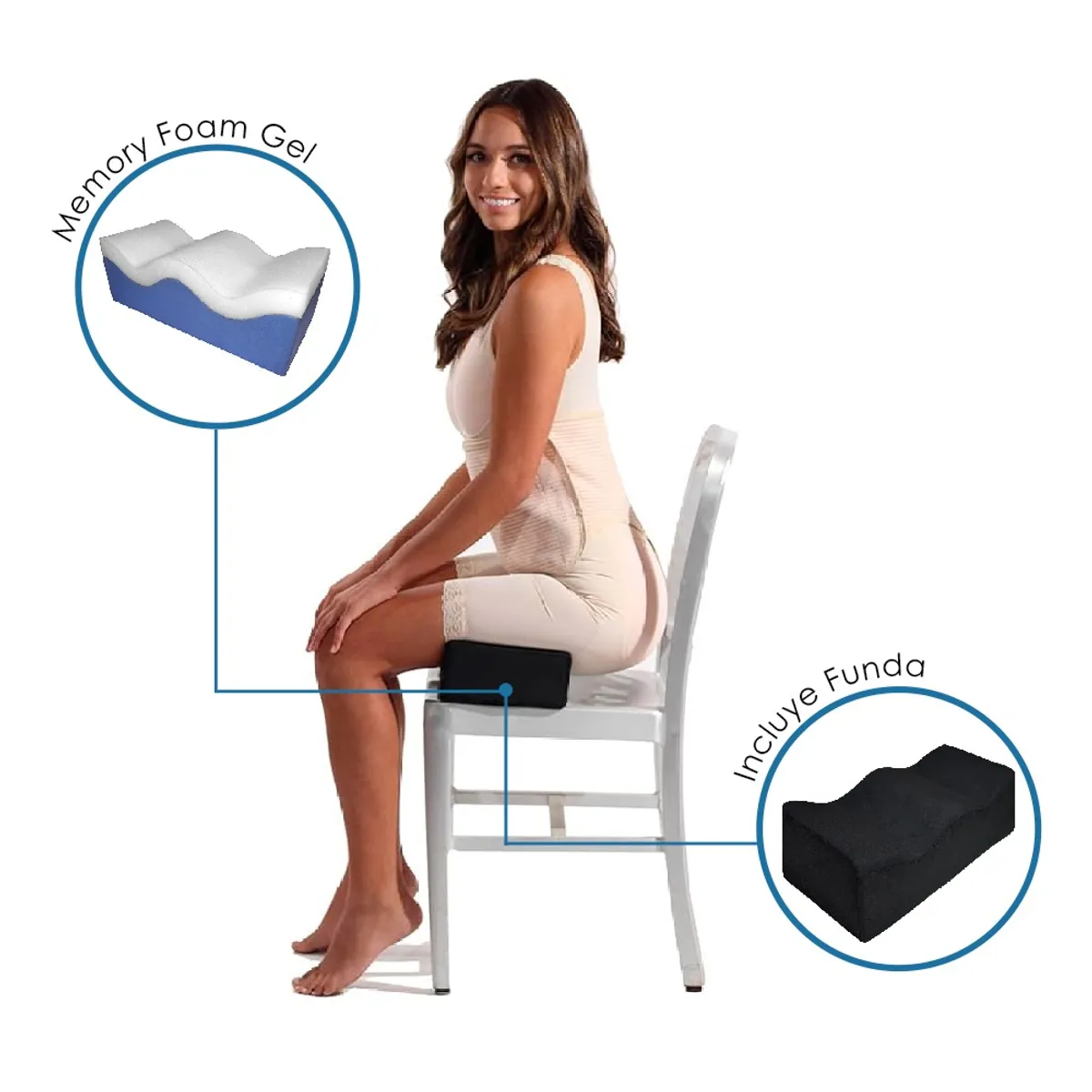 TERAFLEX - COJIN BBL POST CIRUGIA DE GLUTEOS + REGALO APOYABRAZOS  TERAFLEX