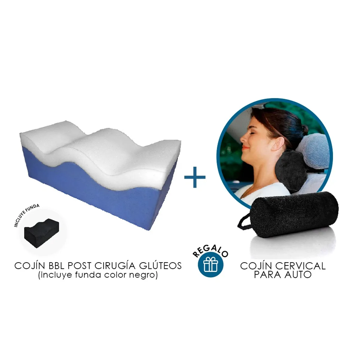 TERAFLEX - COJIN BBL POST CIRUGIA DE GLUTEOS + REGALO COJIN CERVICAL  TERAFLEX