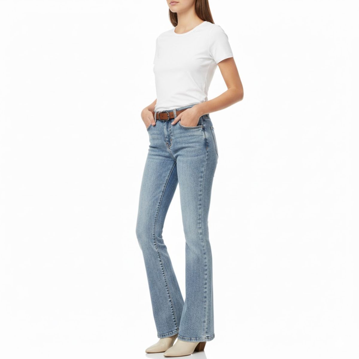 GENERICO - Pantalón Flare Jeans strech -  Dama