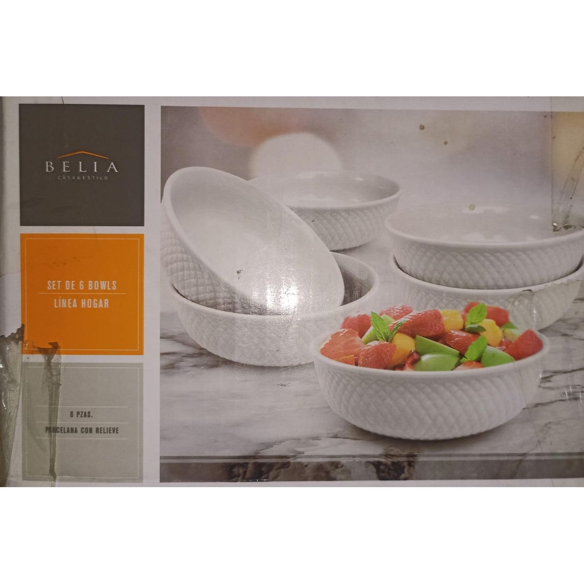 BELIA - Bowls set de 6 unidades Linea Hogar Belia