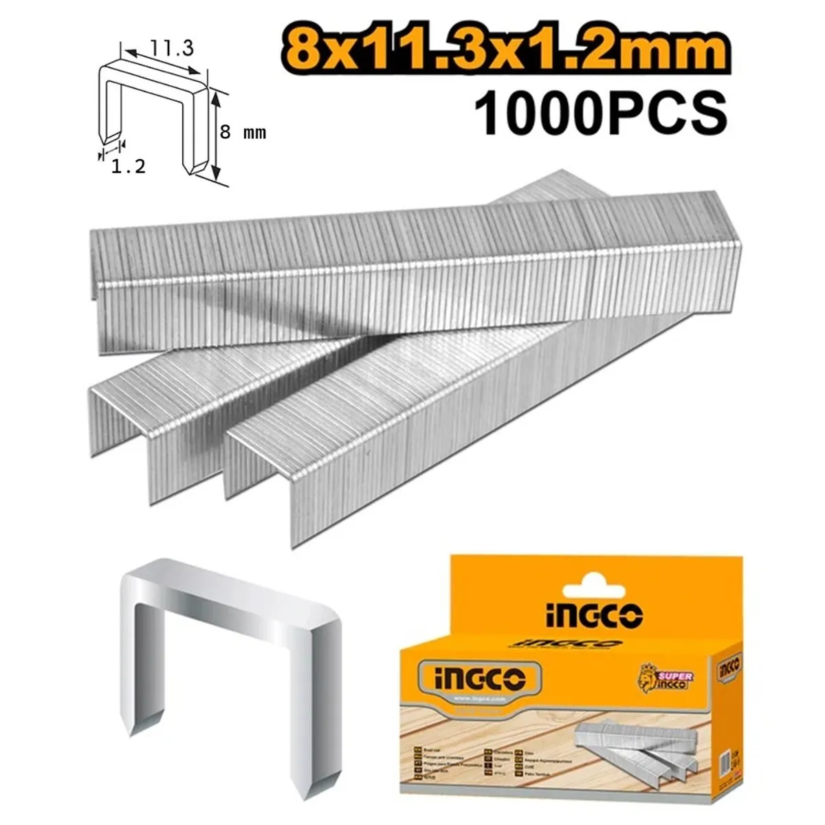 INGCO TOOLS - Grapas 8mm para Engrapadora 3 en 1 INGCO STS0208