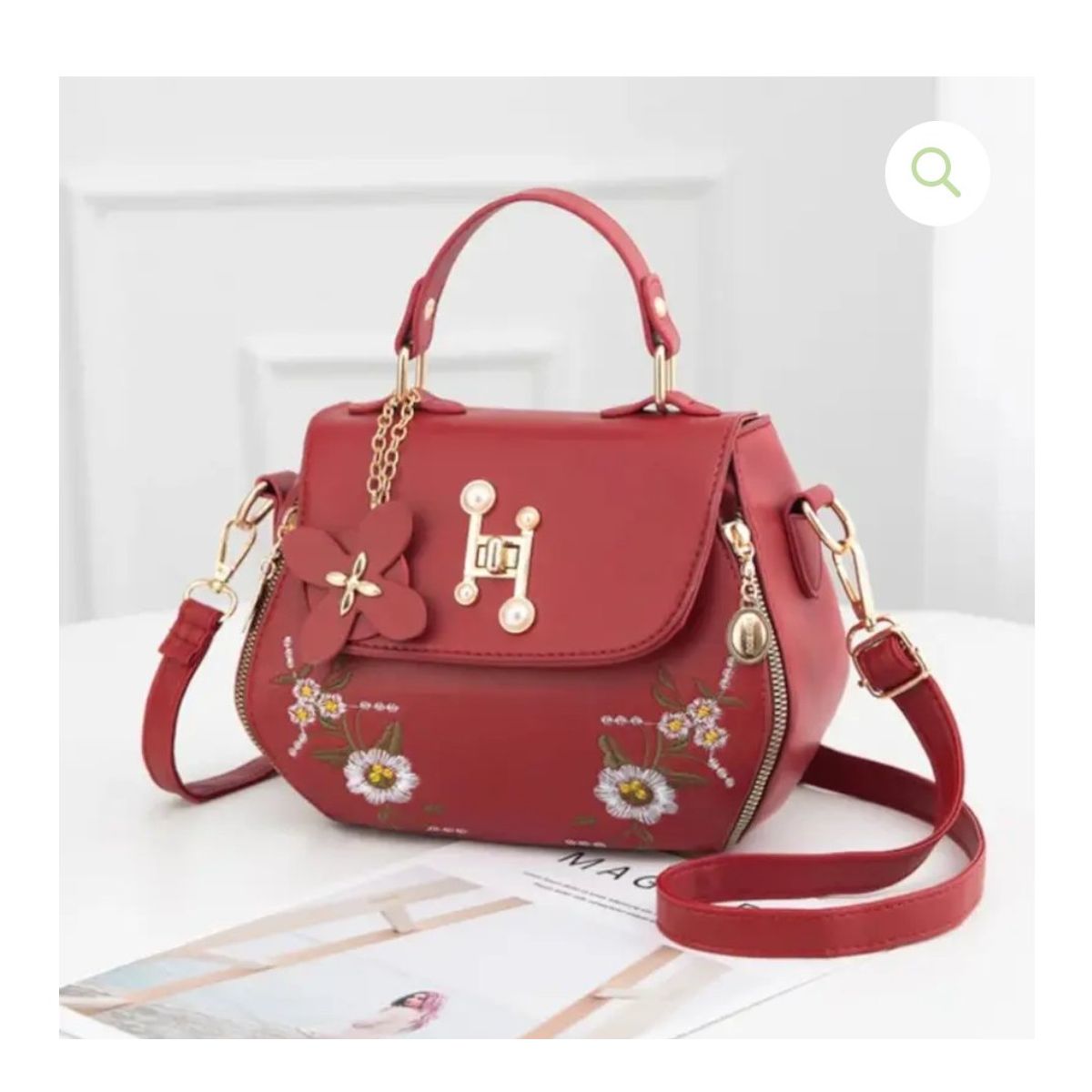 GENERICO - Bolso de mano cflores y patron de pitón para mujer p-1pic-07