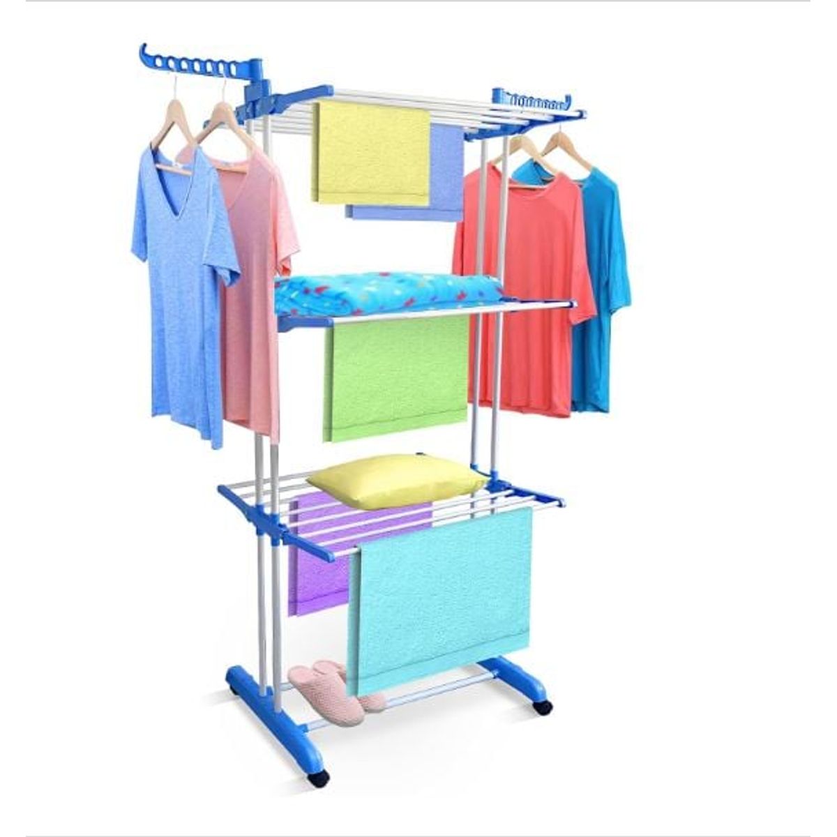 GENERICO - Tendedero de Ropa Plegable 3 Niveles Portátil