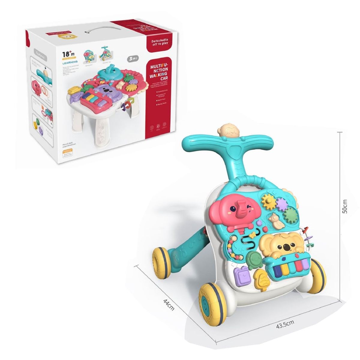 GENERICO - Caminador para Bebe 3 en 1 con Centro Actividades