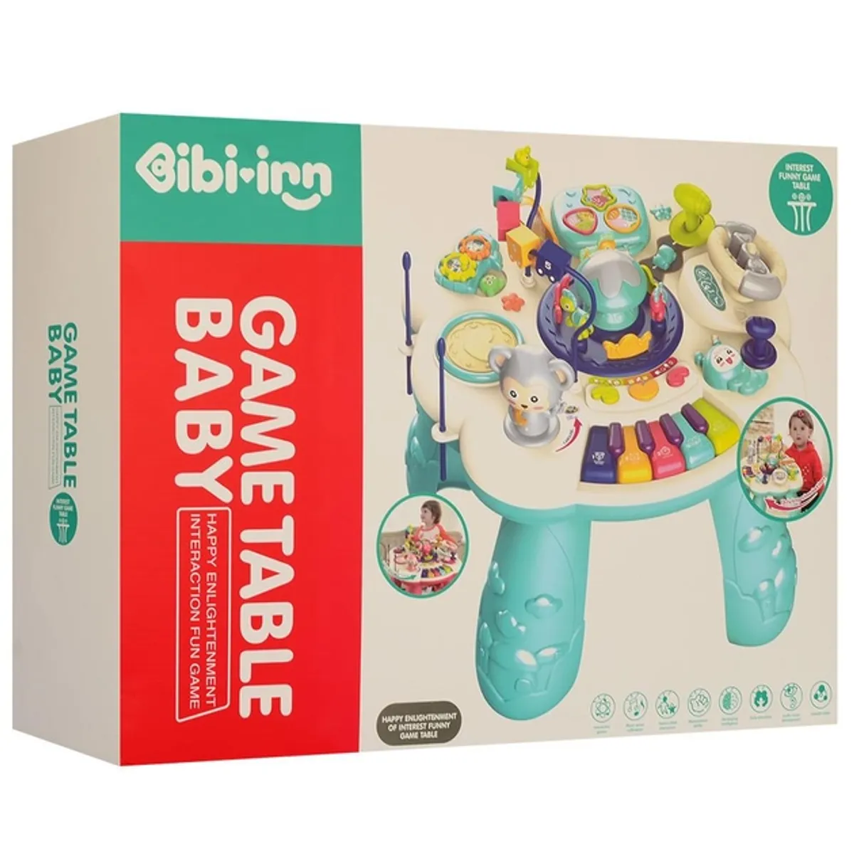 GENERICO - Mesa educativa de actividades luces y sonidos Celeste