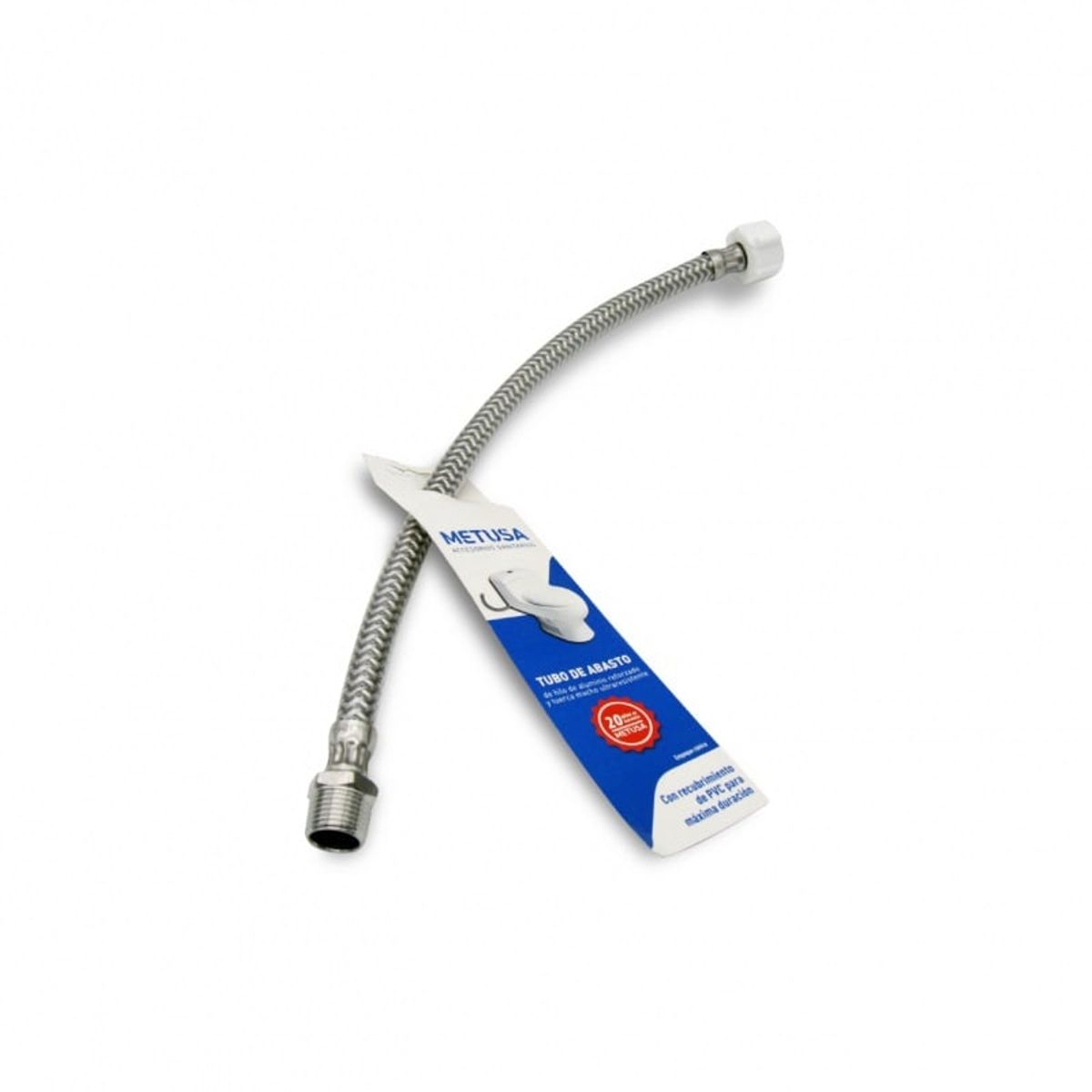 METUSA - TUBO DE ABASTO VINIL TRENZADO 1/2"  X 7/8"  X 40CM M-H DN10 METUSA