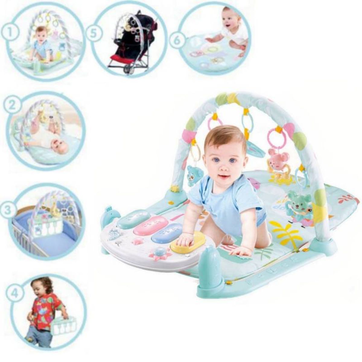 GENERICO - Gimnasio para Bebés con Piano Musical CB