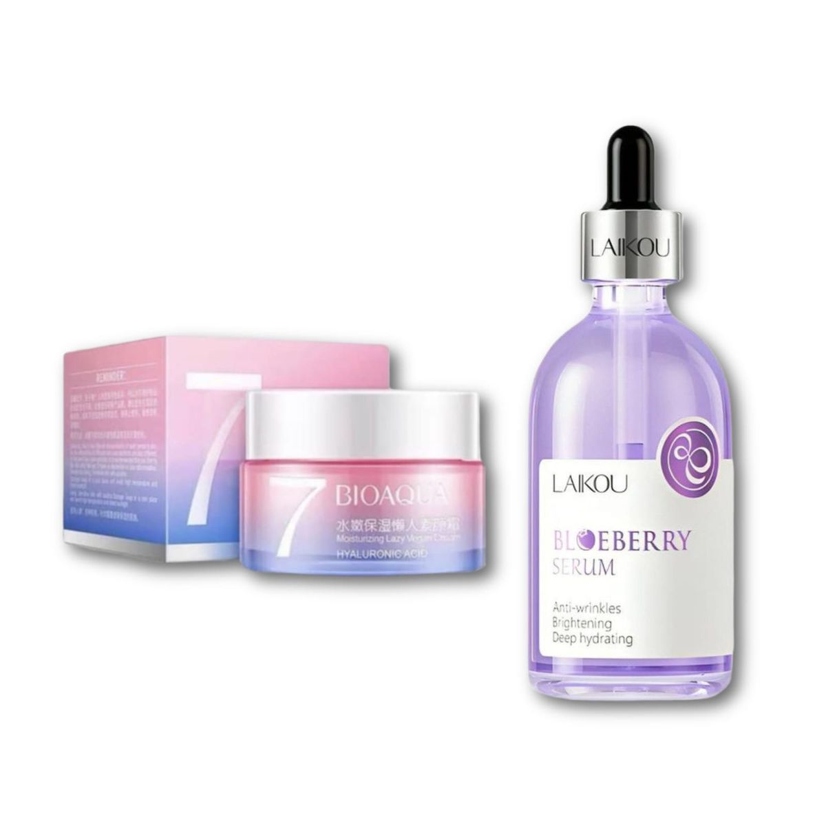 BIOAQUA - Crema Hidratante V7  Acido Hialuronico + Serum Blueberry