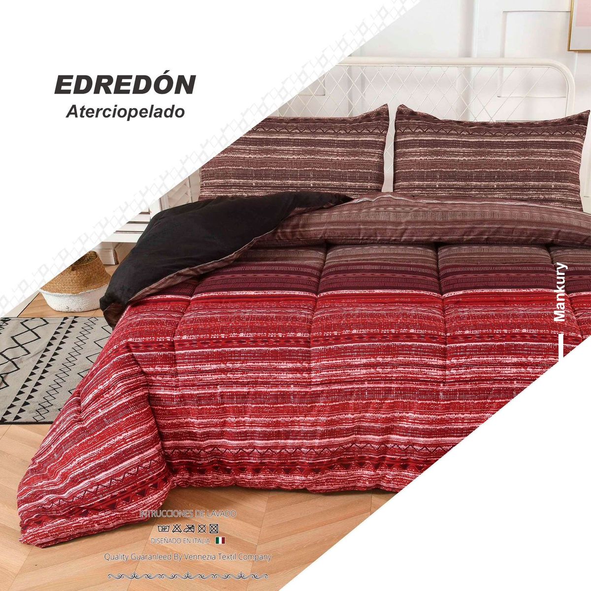 VENEZIA - Set de Edredón Aterciopelado 2Plz + F09