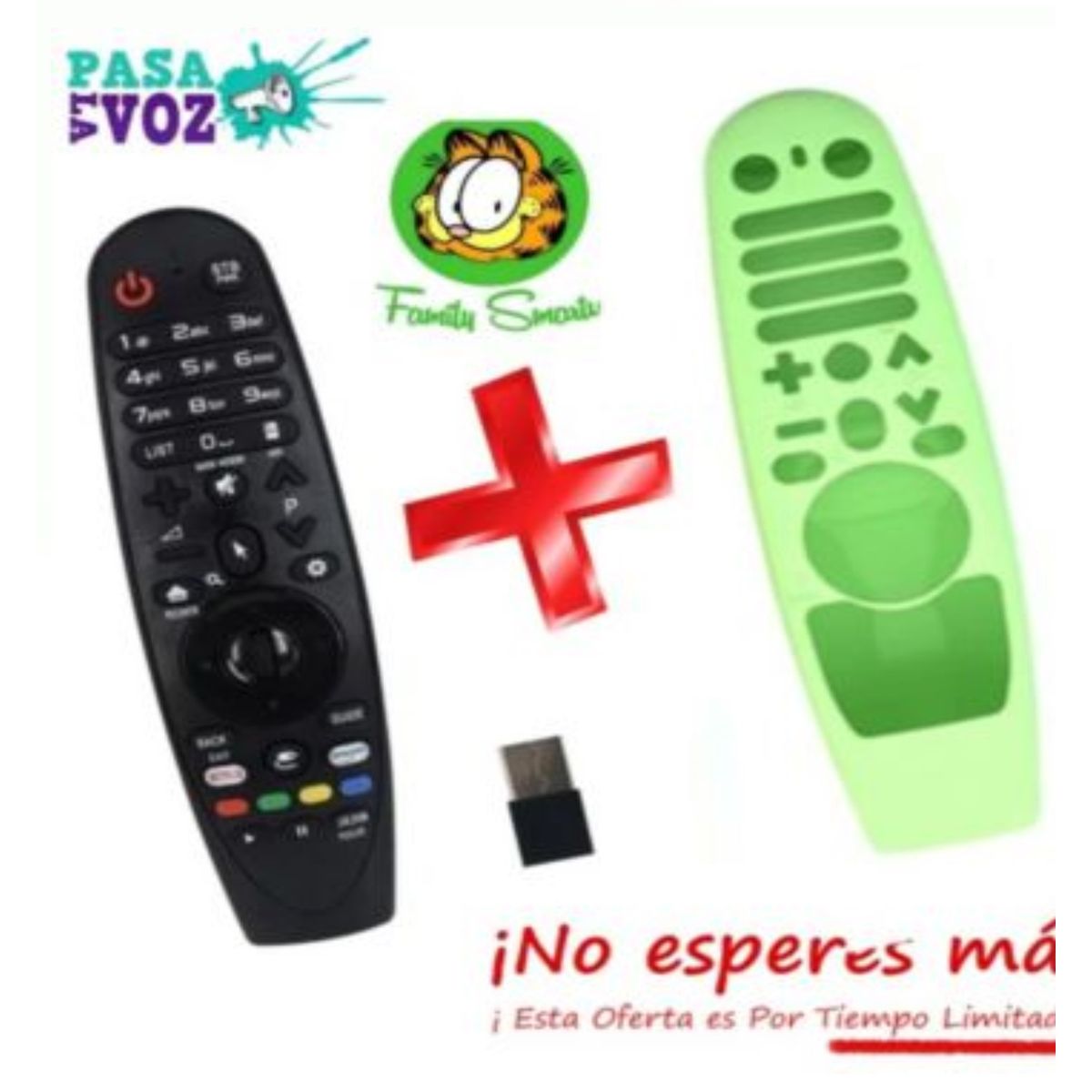 UNIVERSAL - Control Remoto LG Universal Magic -Mr500-Mr600-Mr650 Funda Verde