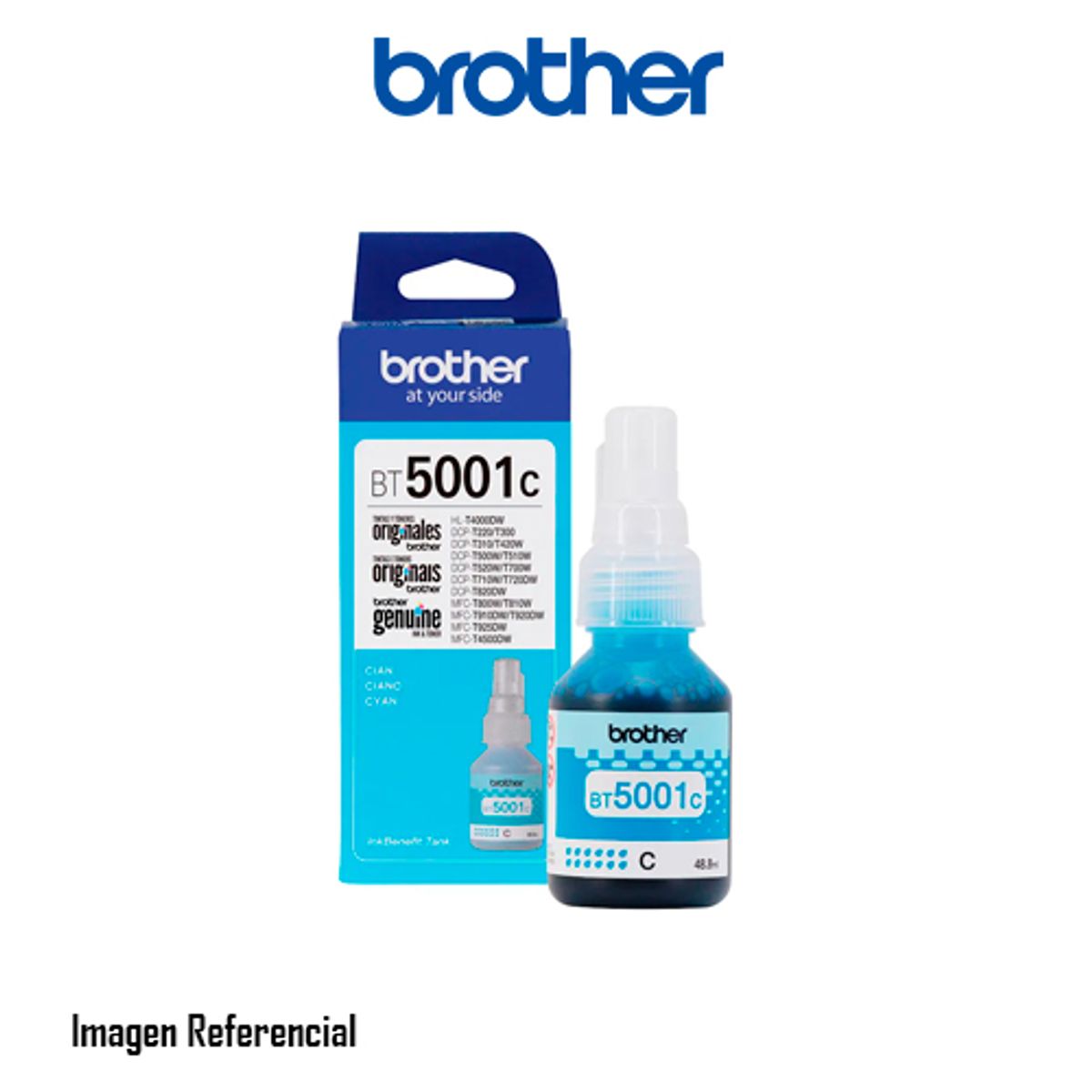 BROTHER - TINTA BROTHER BT5001C CYAN, 48.8ML 5000 PAG P/N: BT5001C