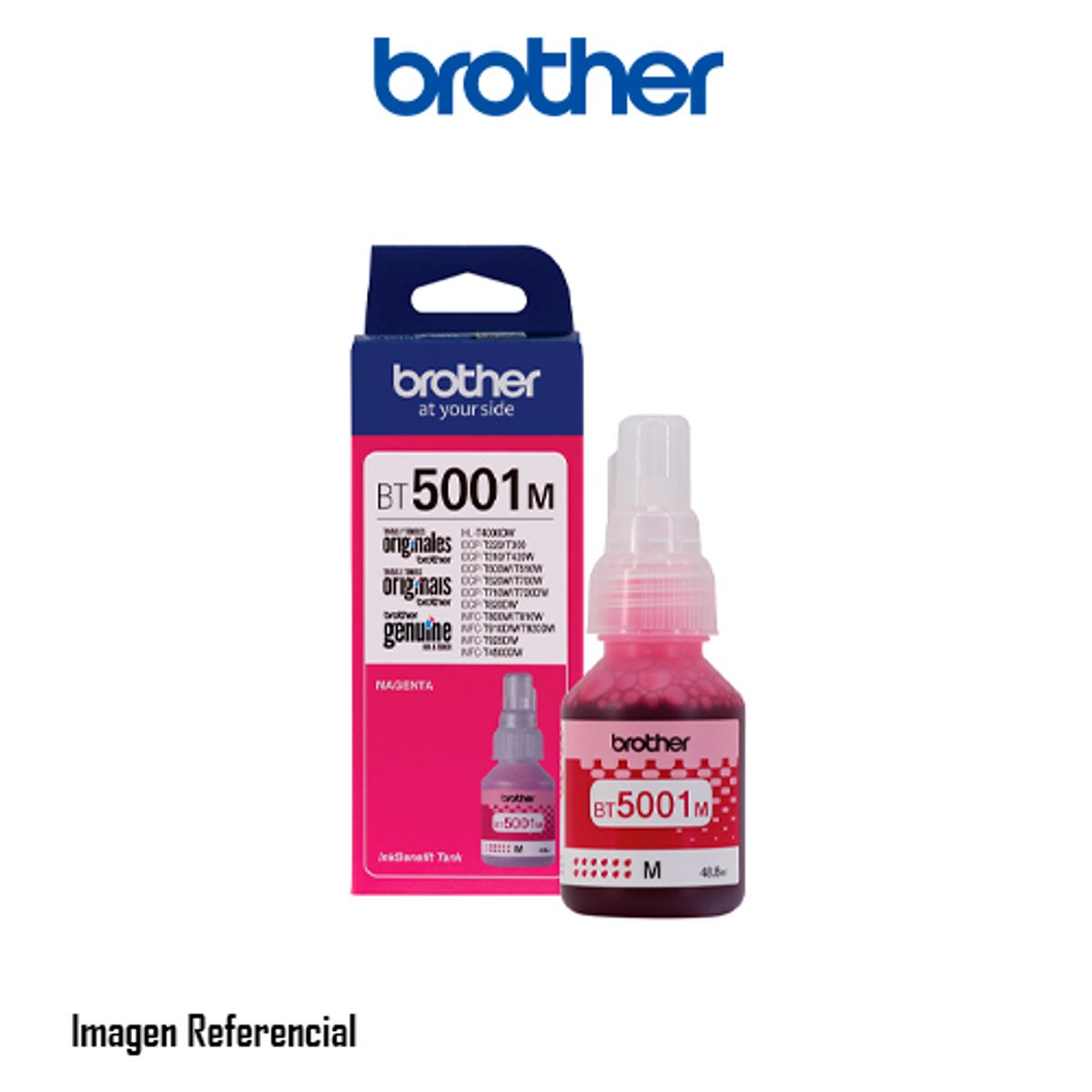 BROTHER - TINTA BROTHER BT5001M MAGENTA 48.8ML, 5000 PAG P/N: BT5001M