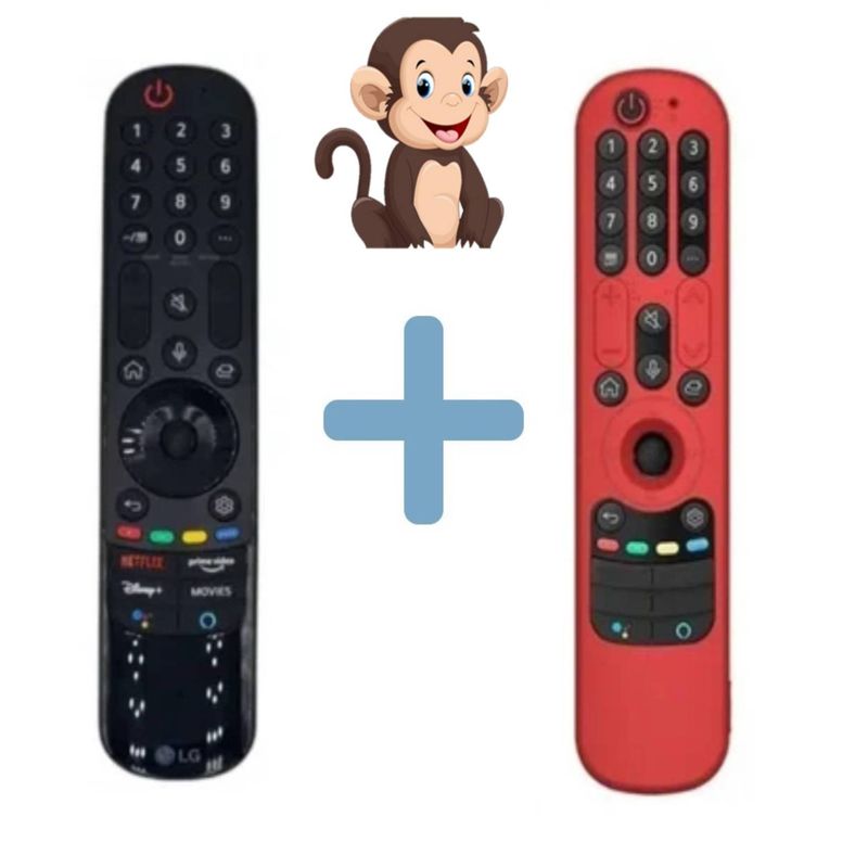 LG - Control Remoto Lg Magic An-mr21ga Modelo 2021 + Funda Roja cerrada