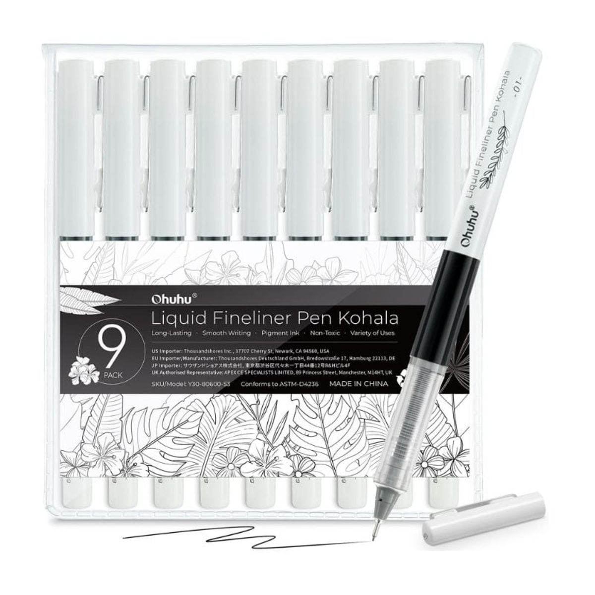 GENERICO - Ohuhu Kohala Estilógrafos tinta líquida  - Set x9