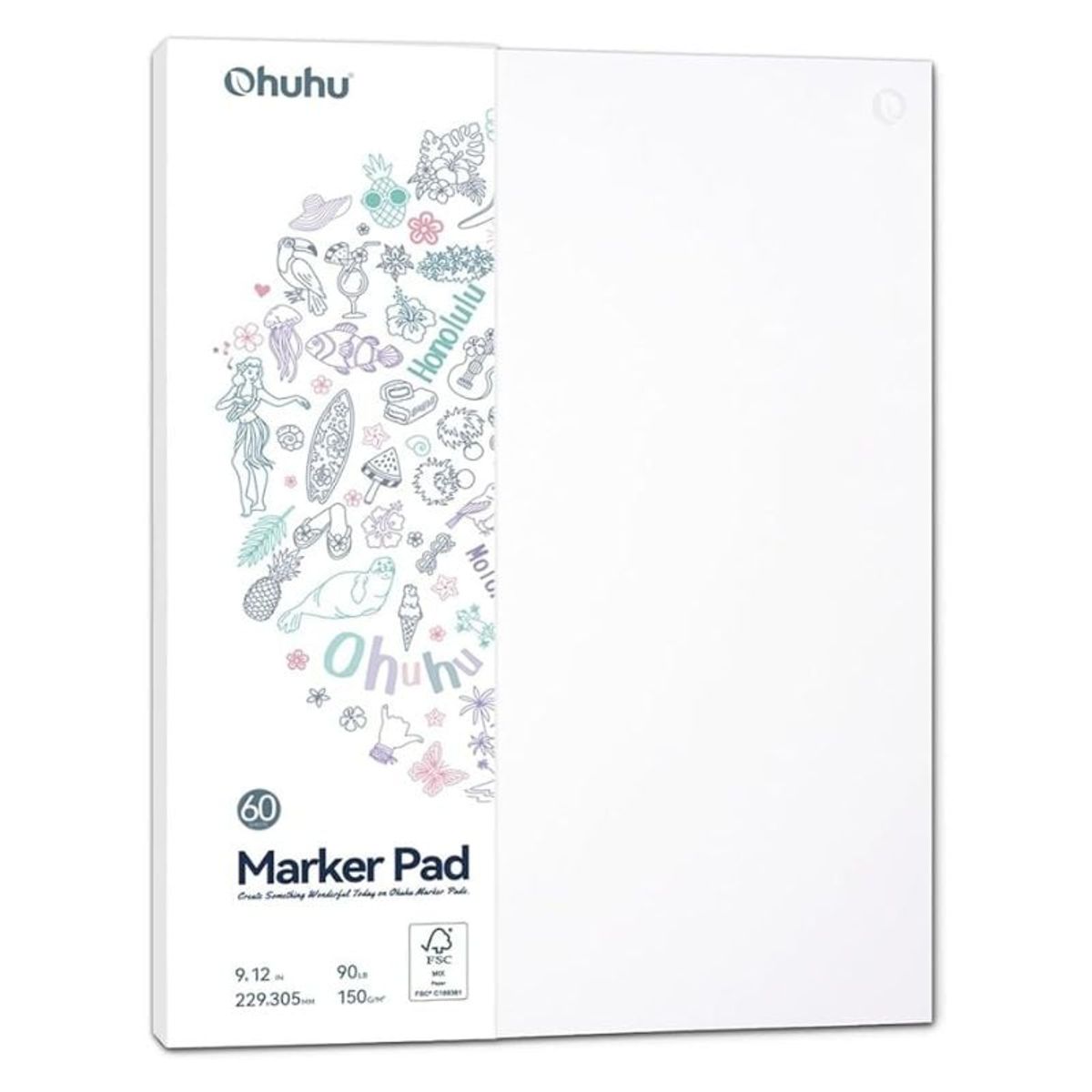 GENERICO - Ohuhu Block para marcadores doble cara - Empastado 229x30cm