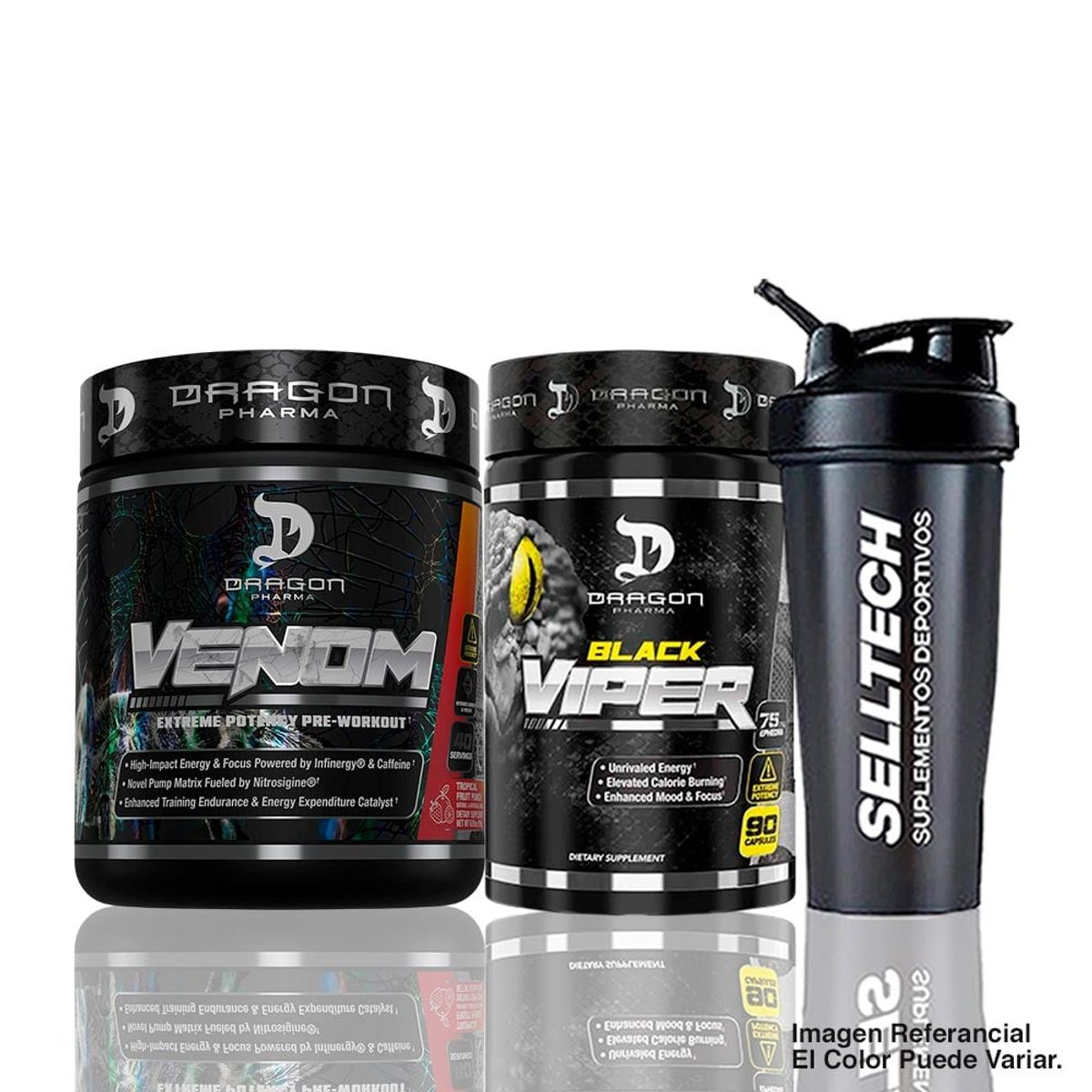 DRAG PHARMA - Venom Dragon pharma 40 servicios Fruit Punch+Black Viper 90 Caps