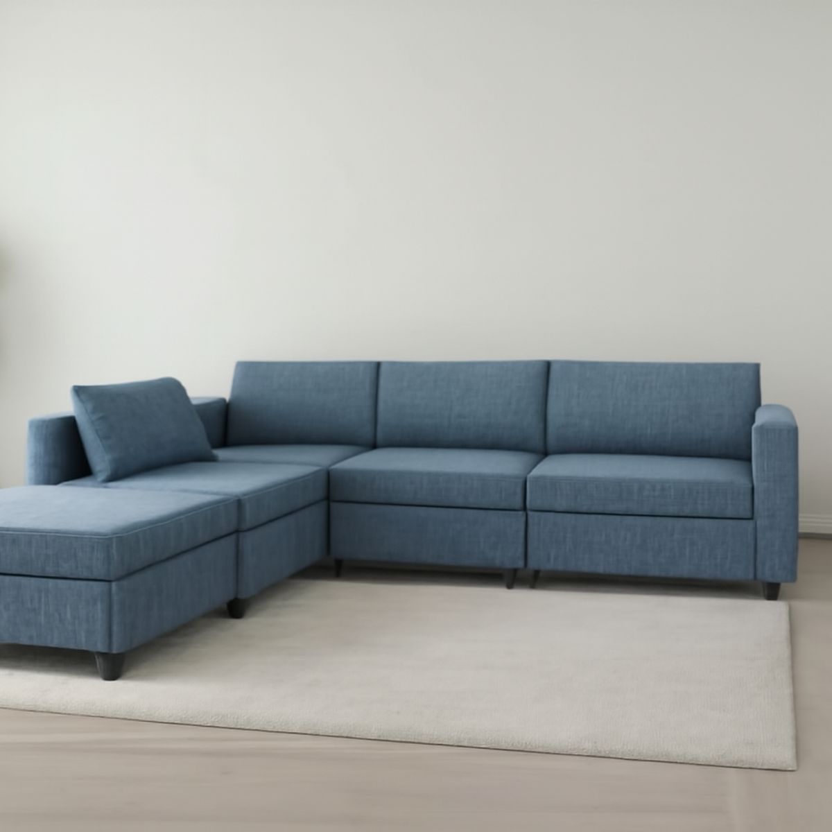 GENERICO - Seccional Edge - Azul + Banqueta de regalo