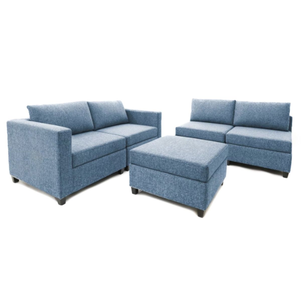 GENERICO - Seccional Edge - Azul + Banqueta de regalo