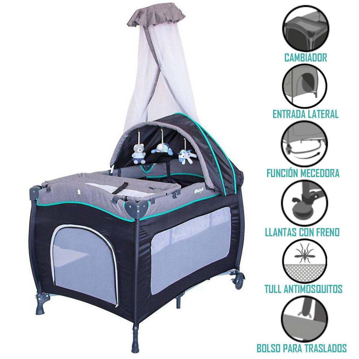 EBABY - Cuna Corra Mecedora Sally