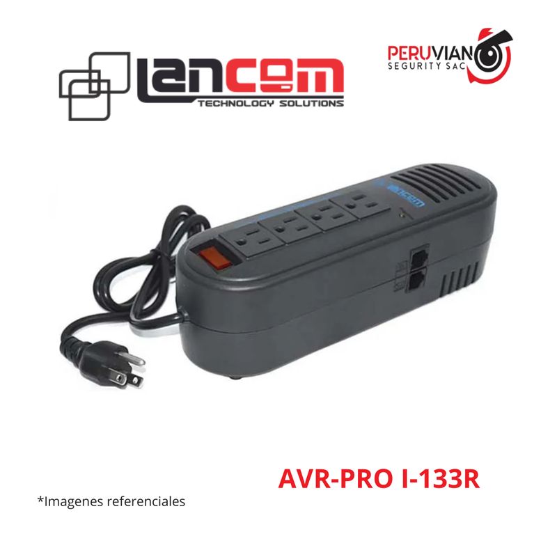LANCOM - ESTABILIZADOR 1000VA LANCOM - 4 SALIDAS DE PROTECCION AVR-PRO I-133R