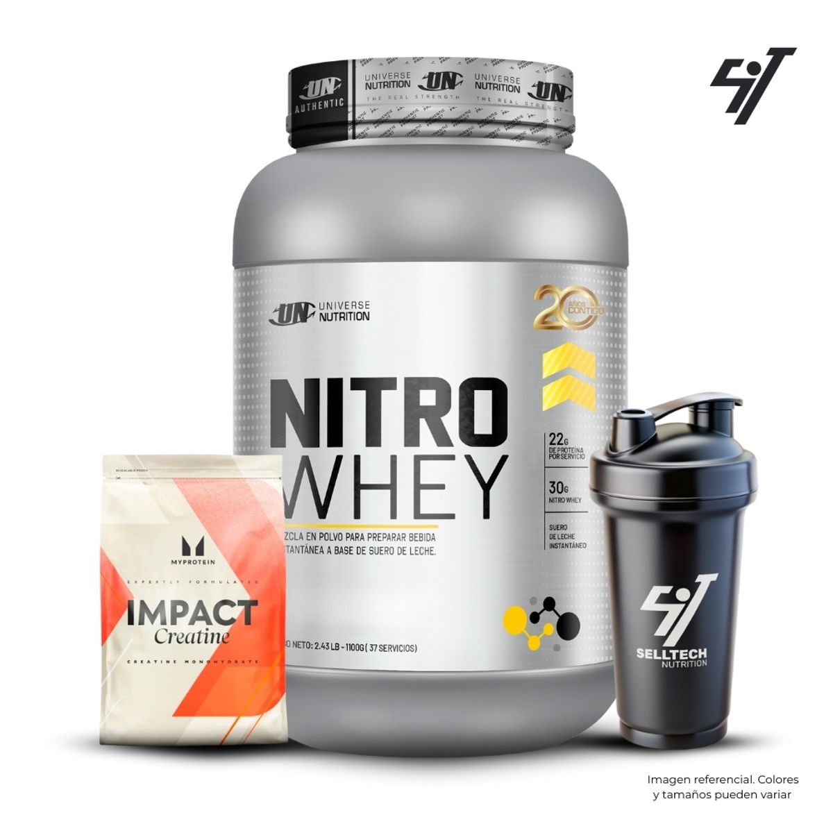 UNIVERSE NUTRITION - Nitro Whey 1.2 kg Chocolate+Creatina Myprotein 250gr