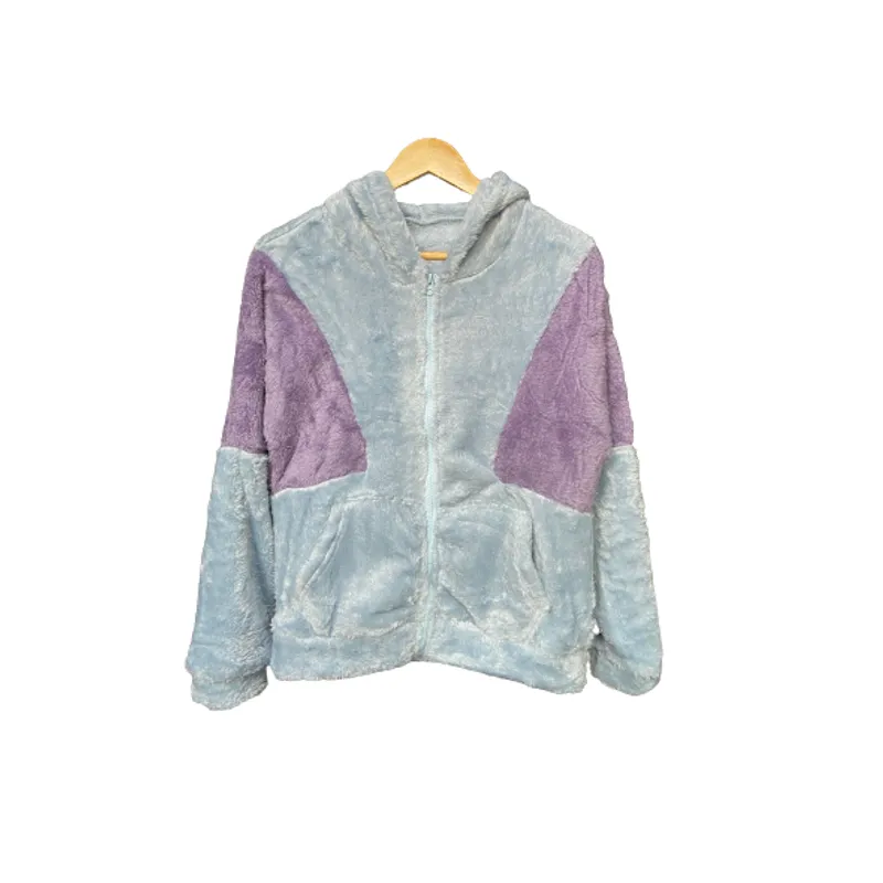 GENERICO - Casaca polar de felpa bicolor muy suave y cómoda para estar abrigada