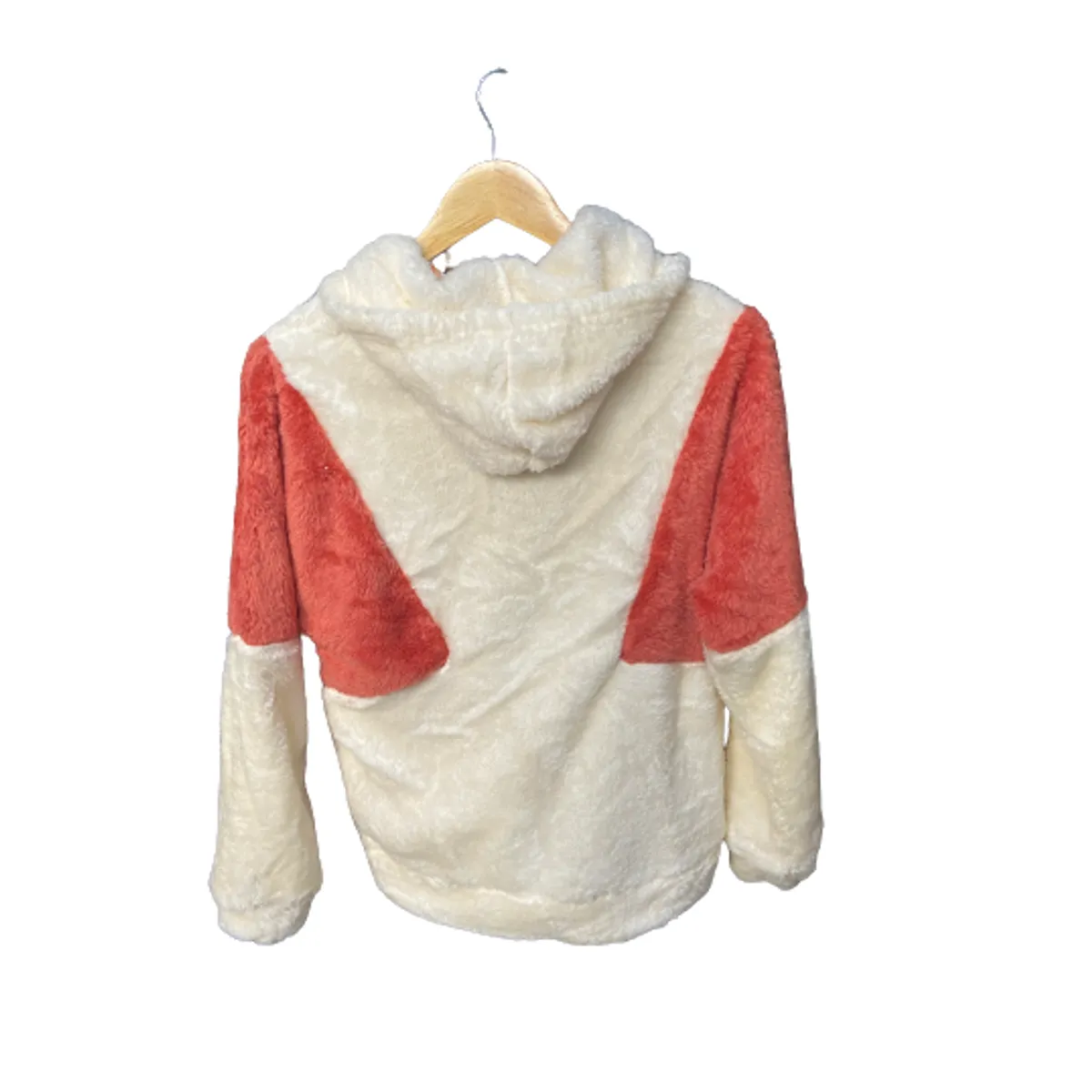 GENERICO - Casaca polar de felpa bicolor muy suave y cómoda para estar abrigada