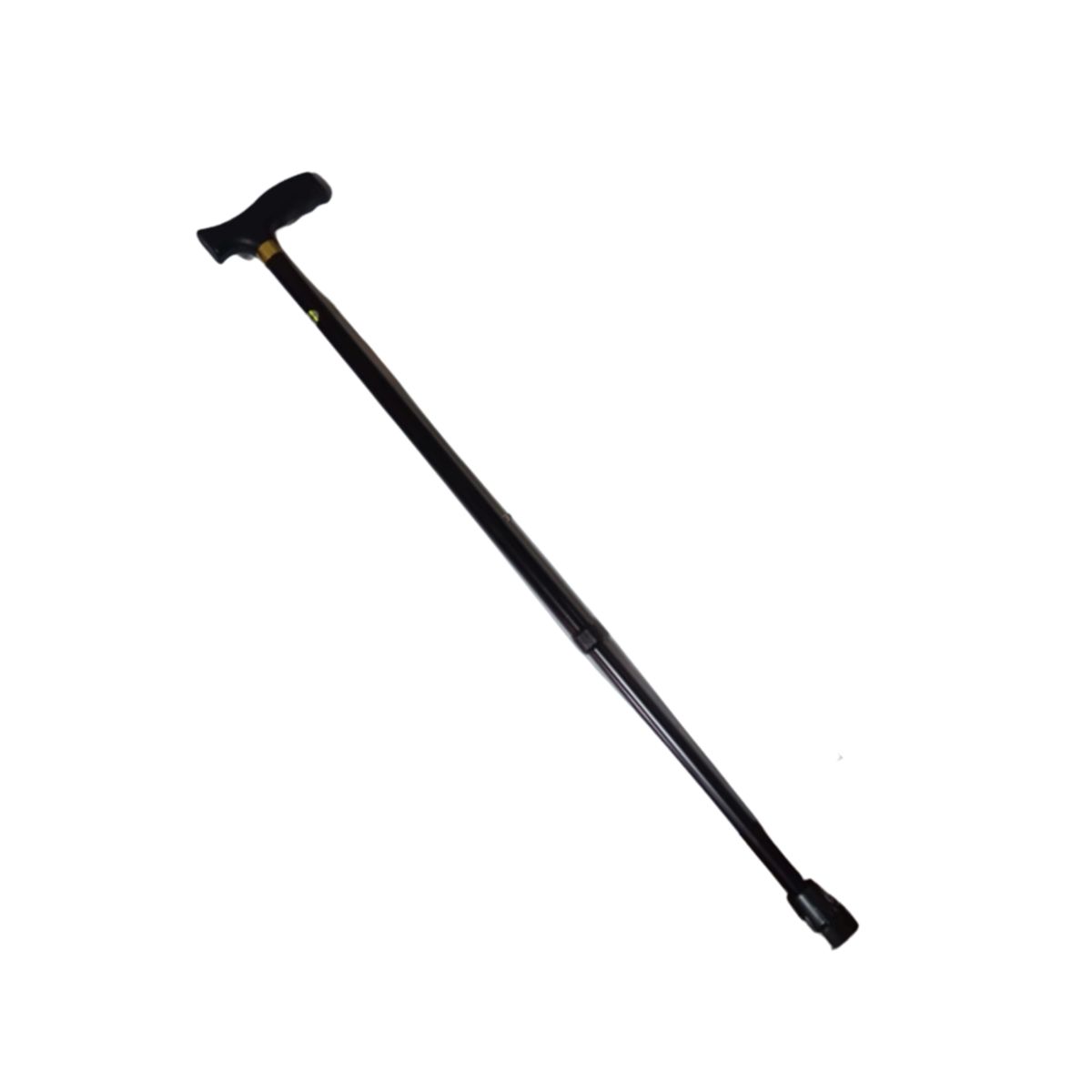 GENERICO - Bastón Aluminio Ajustable Grueso Mango Tipo L Negro