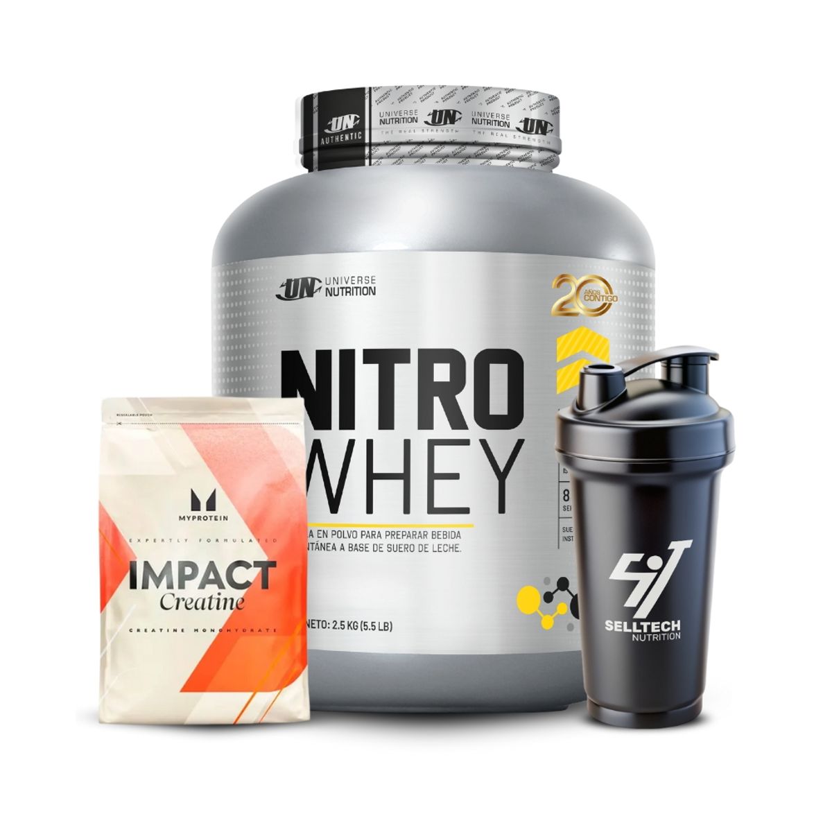 UNIVERSE NUTRITION - Nitro Whey 2.5 kg Cookies+Creatina Myprotein 250gr