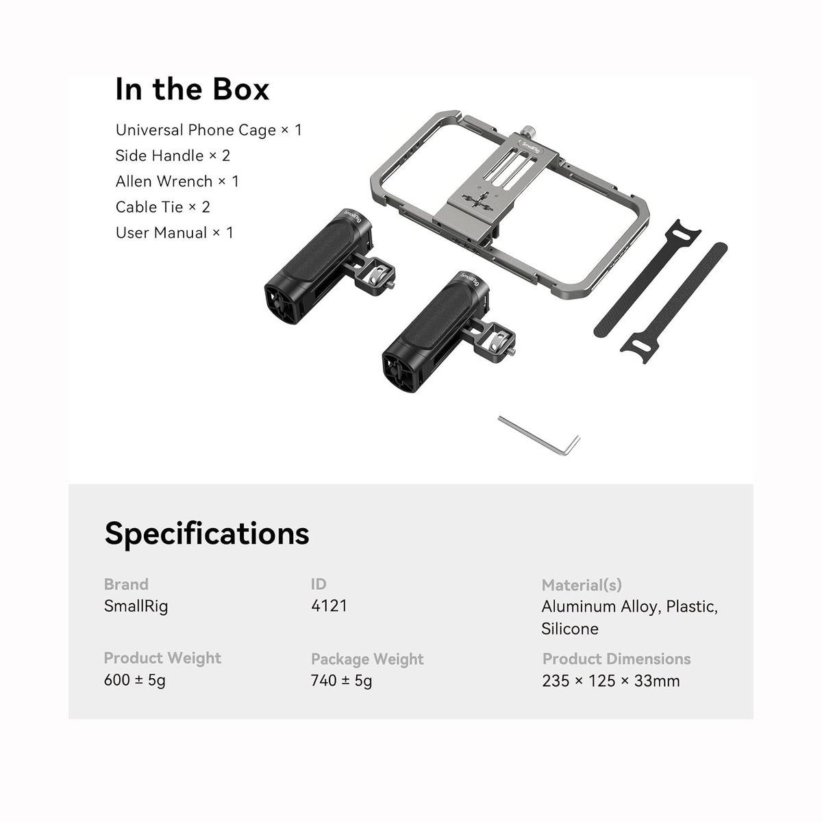 GENERICO - Jaula SmallRig ALL-IN-ONE para Celular Grabación Profesional