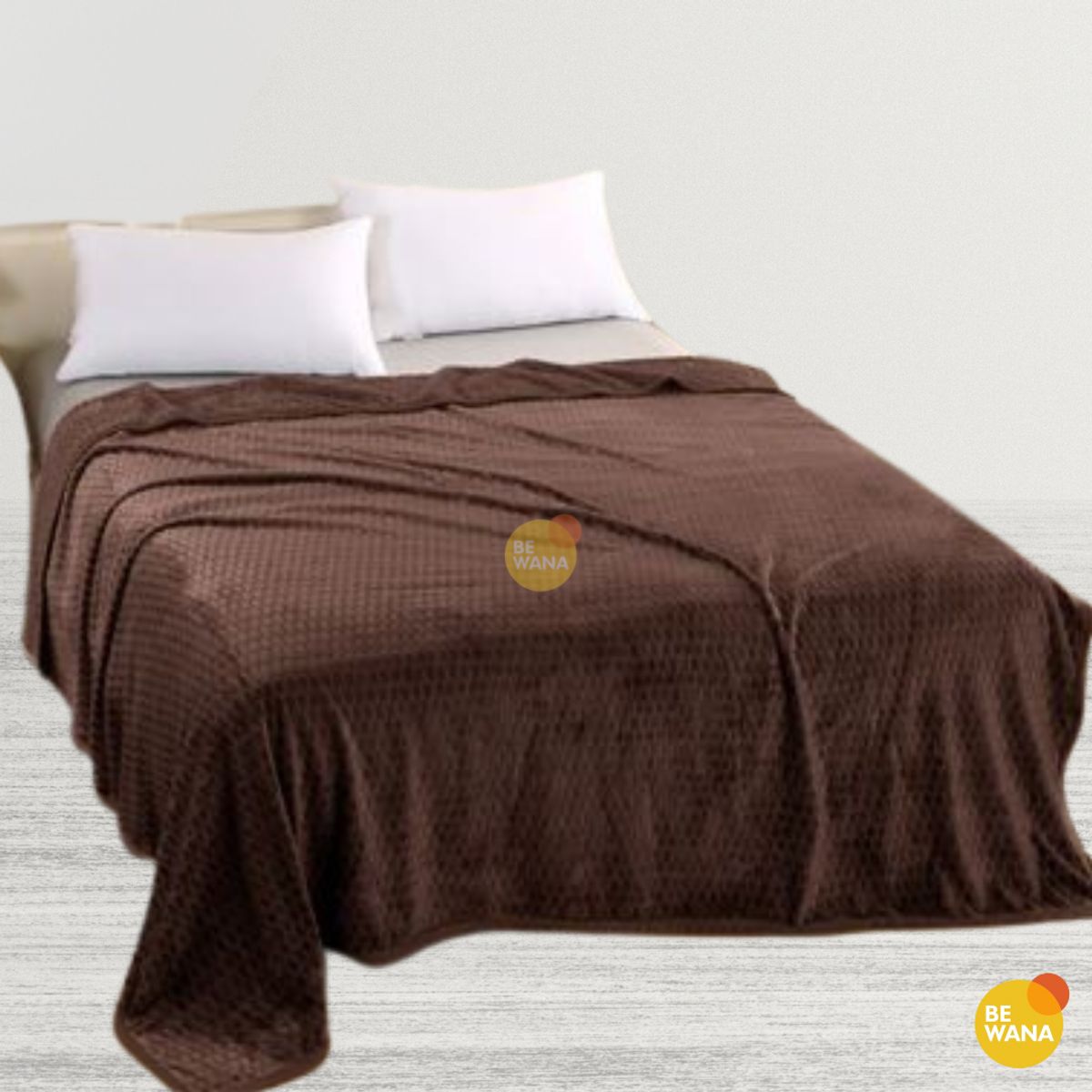 CASATEX - Manta Antialérgica Alto Relieve cuadros QUEEN Chocolate