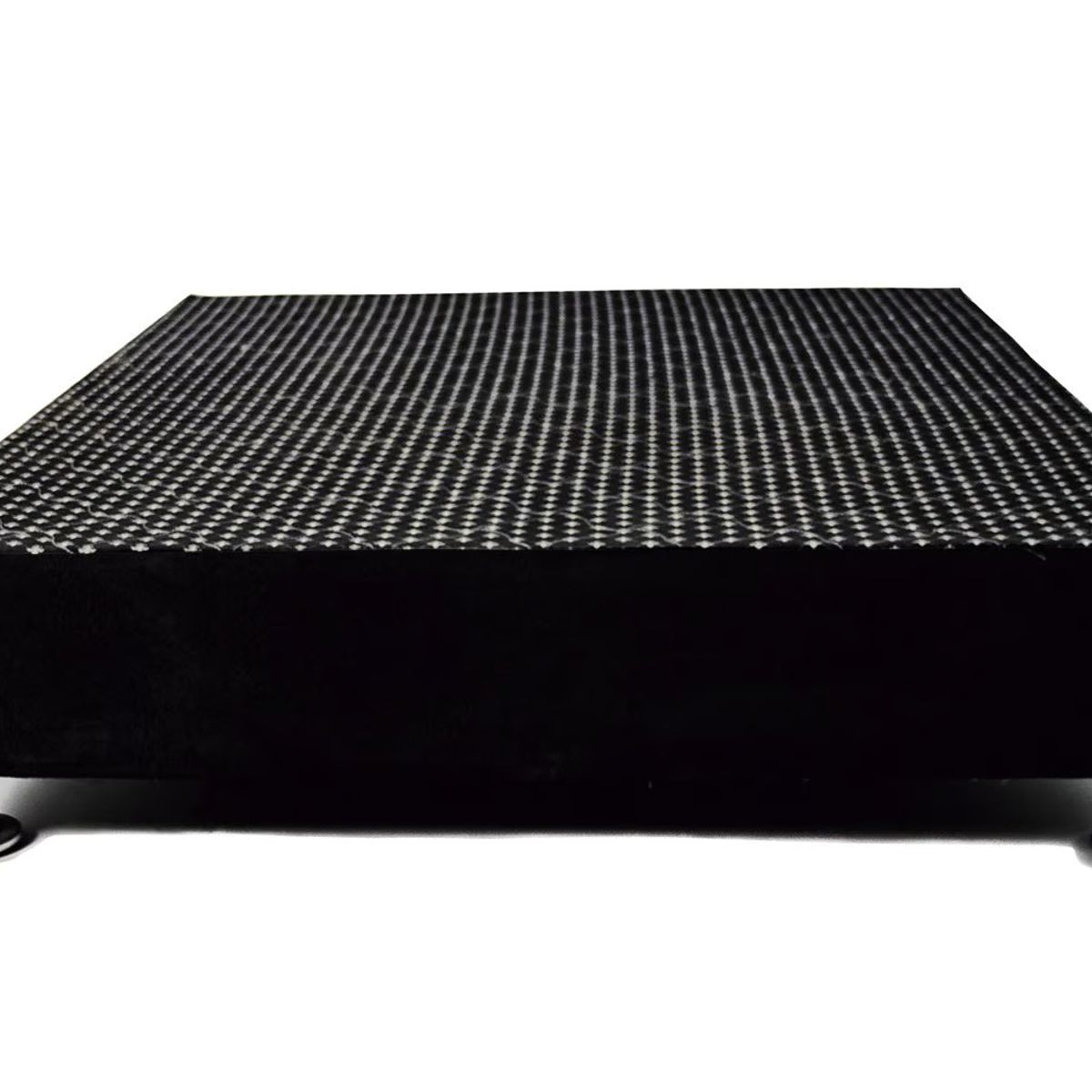 MUEBLES MACRUMO - Box Tarima reforzado y acolchado Queen - Color Negro Patas instaladas