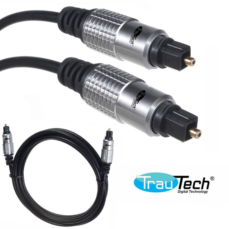 GENERICO - Cable optico de audio digital de fibra óptica 3 Metros 4.0mm TRAUTECH