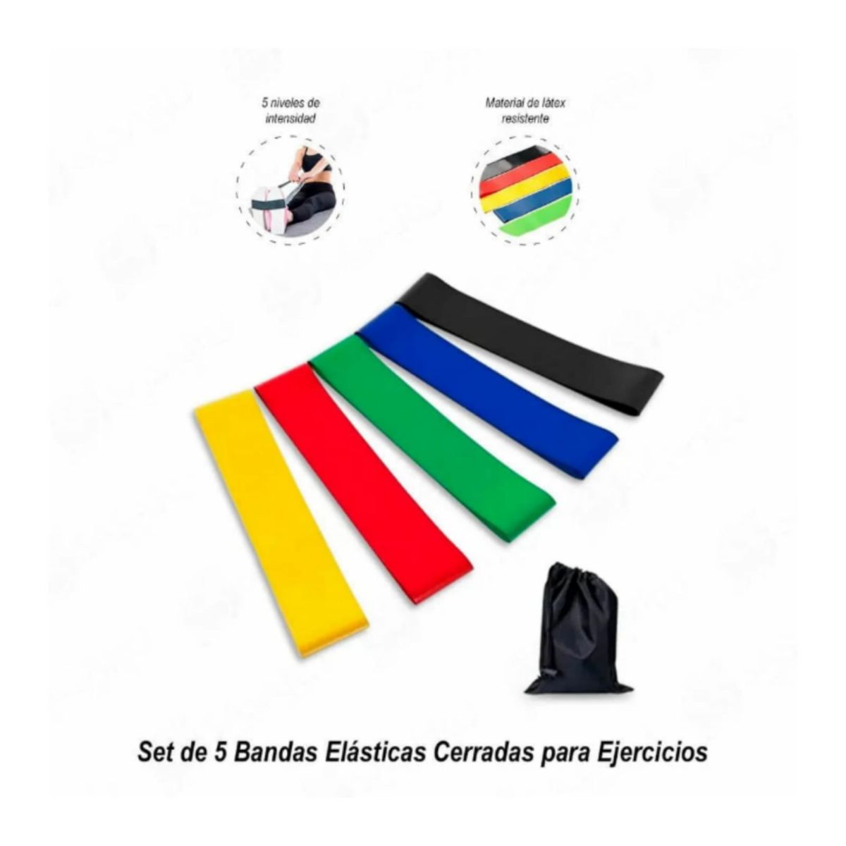 GENERICO - Set de 5 Bandas Elásticas