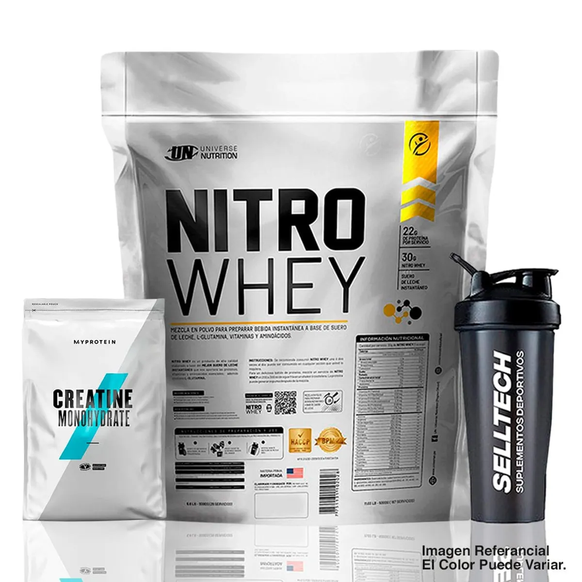 UNIVERSE NUTRITION - Nitro Whey de 5 kg Cookies+Creatina Myprotein 250gr